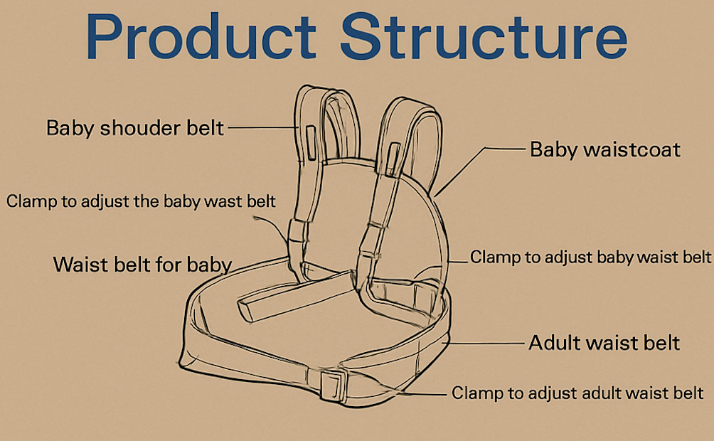 Baby Safety Belt for 2 Wheeler 🔥Hot Selling ⭐ 4.9 of 5